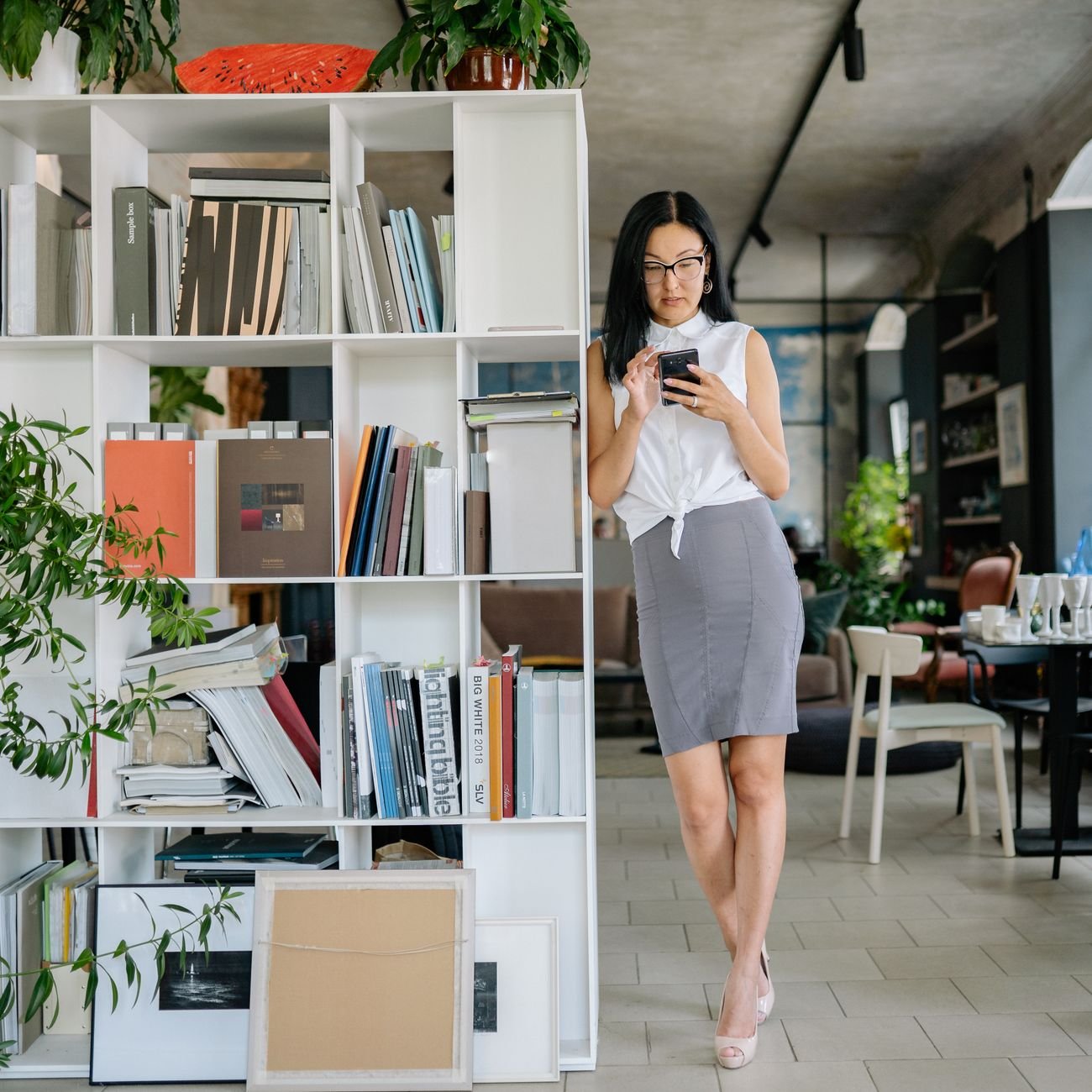 Person using smartphone camera